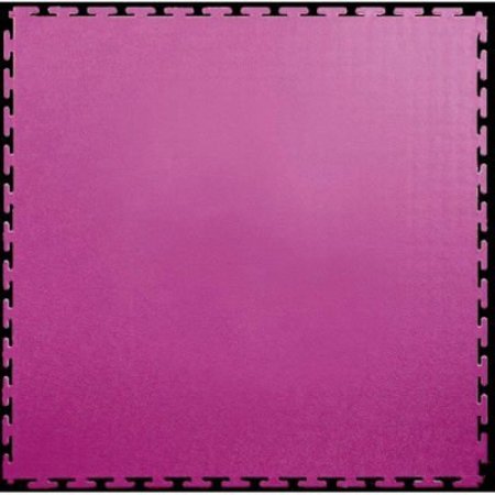LOCK-TILE Lock-TileÂ PVC Floor Tiles, , 19.5x19.5", Textured, Purple SM014
